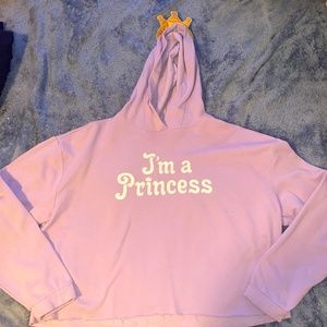 "I'm a Princess" Cropped Hoodie